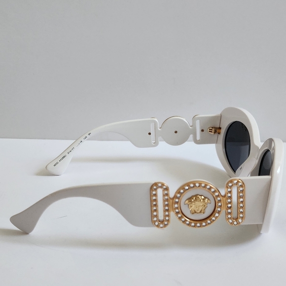 VERSACE 4426BU WHITE GOLD MEDUSA ICONIC CLASSIC SUNGLASSES - Picture 4 of 13